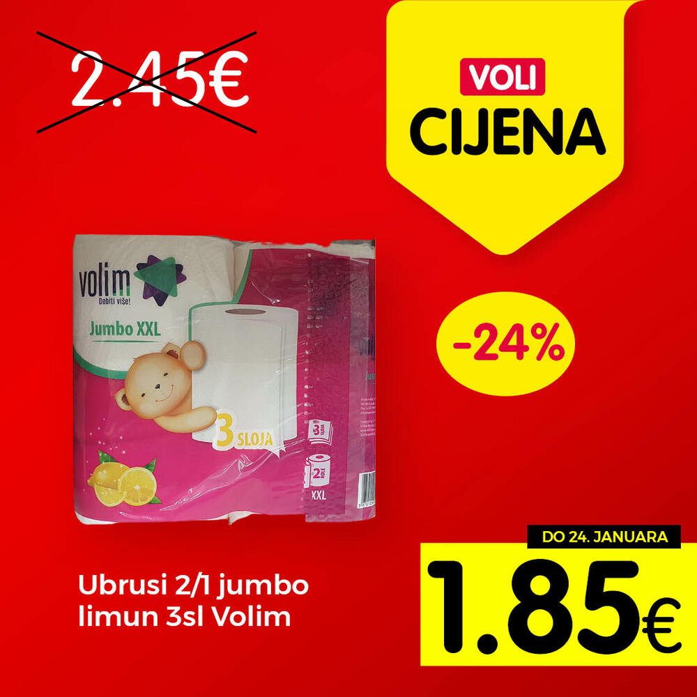 <p>Širok izbor proizvoda po najpovoljnijim cijenama na tržištu u svim Voli i Naš diskont marketima.</p>
