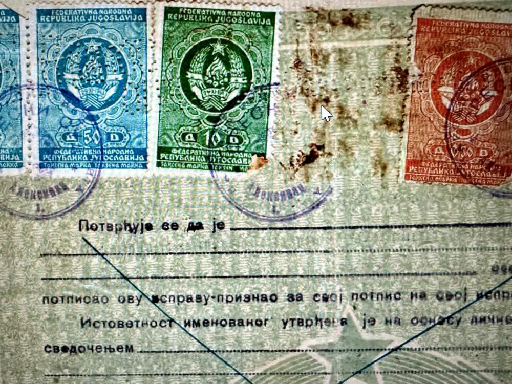 Yugoslav stamps from 1952