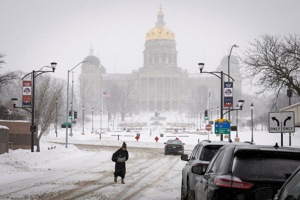 Vjetar u Ajovi stvorio osjećaj od minus 26 Celzijusa, Foto: Reuters
