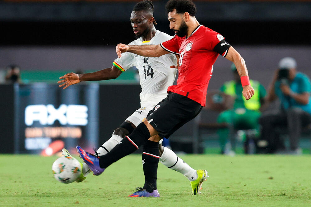 Mohamed Salah na utakmici sa Ganom, Foto: Reuters