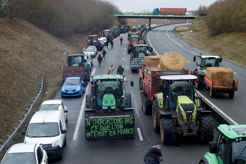 Sa protesta francuskih poljoprivrednika, Foto: Reuters