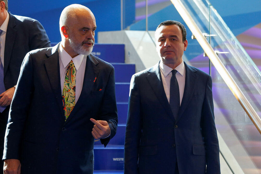 premijer Albanije Edi Rama i premijer Kosova i lider Samoopredjeljenja Aljbin Kurti, Foto: Reuters