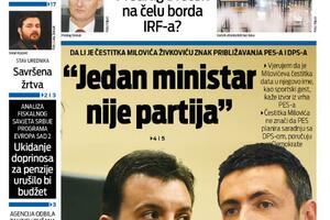 Naslovna strana "Vijesti" za 30. januar 2024.