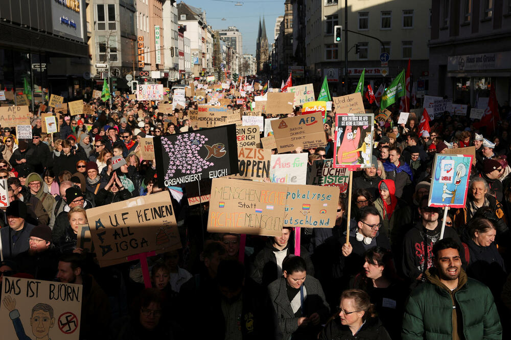 Sa protesta protiv AfD-a održanog u Dizeldorfu 27. januara, Foto: Reuters