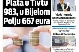 Naslovna strana "Vijesti" za 1. februar 2024.