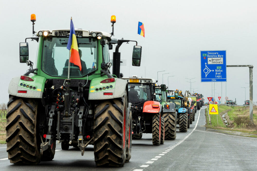 Rumunski poljoprivrednici na protestu, Foto: Reuters