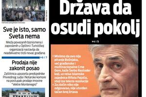 The front page of "Vijesti" for February 4, 2024.