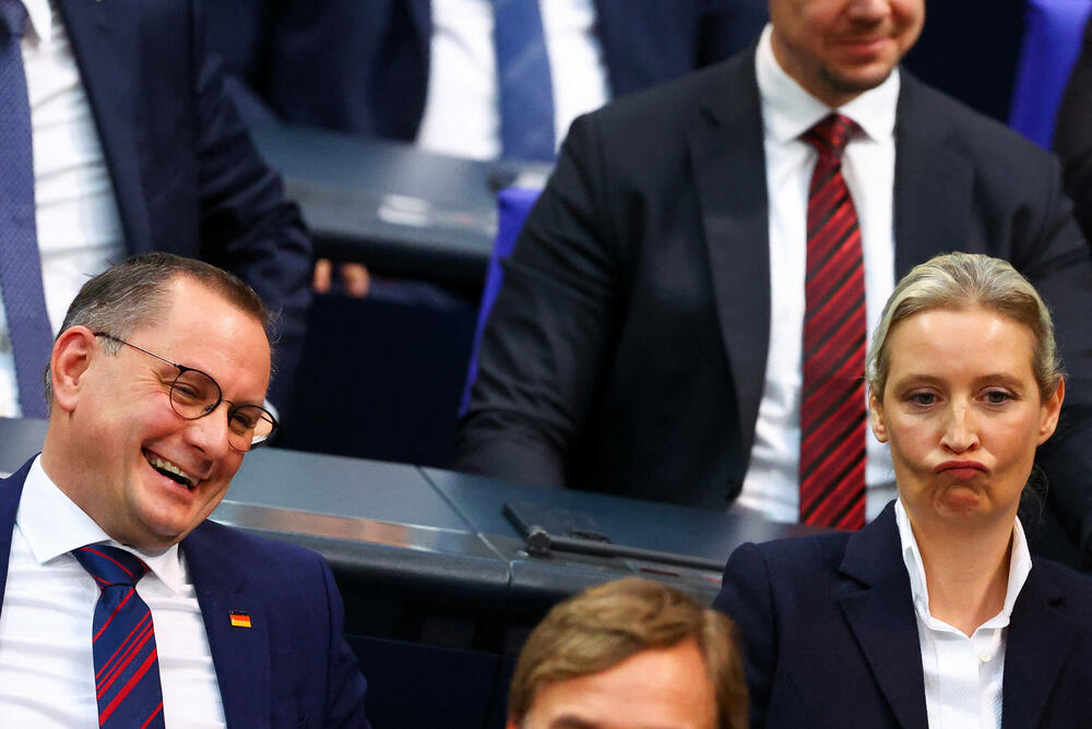 Lideri AfD-a Tino Krupala i Alis Vajdel u Bundestagu