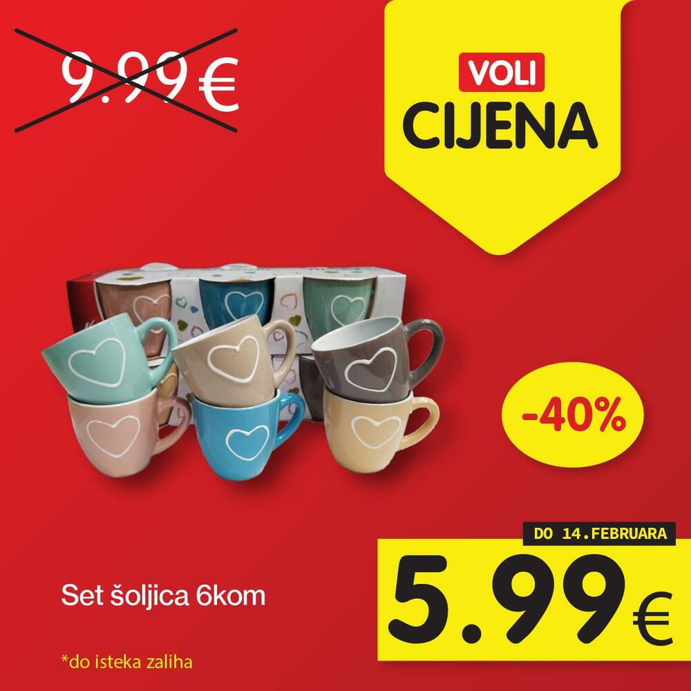 <p>Potražite proizvode sa specijalnom oznakom Voli cijena, i uštedite vaš kućni budžet.</p>