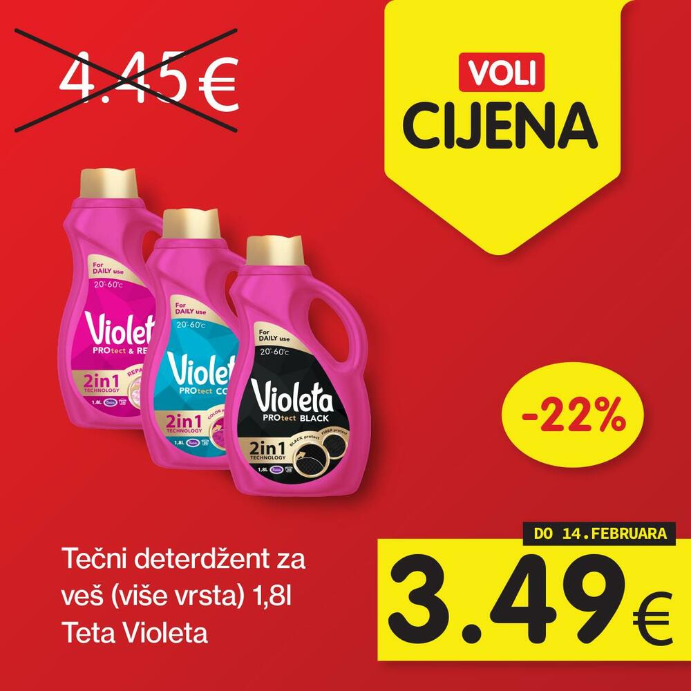 <p>Potražite proizvode sa specijalnom oznakom Voli cijena, i uštedite vaš kućni budžet.</p>