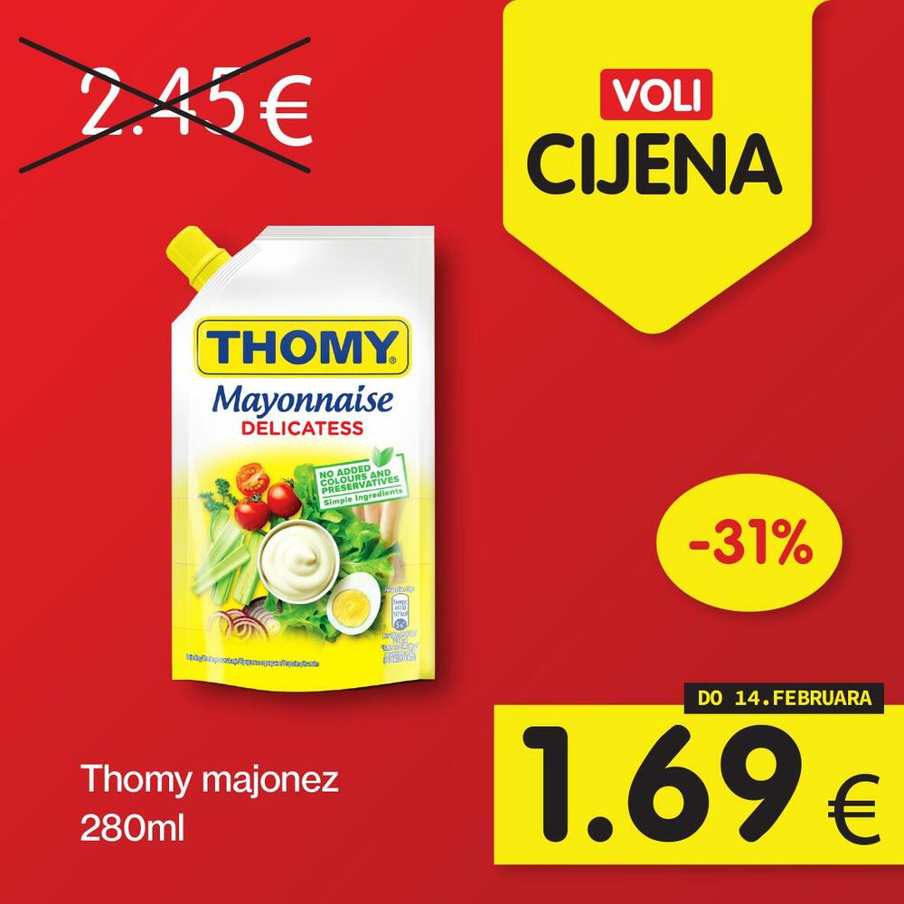 <p>Potražite proizvode sa specijalnom oznakom Voli cijena, i uštedite vaš kućni budžet.</p>