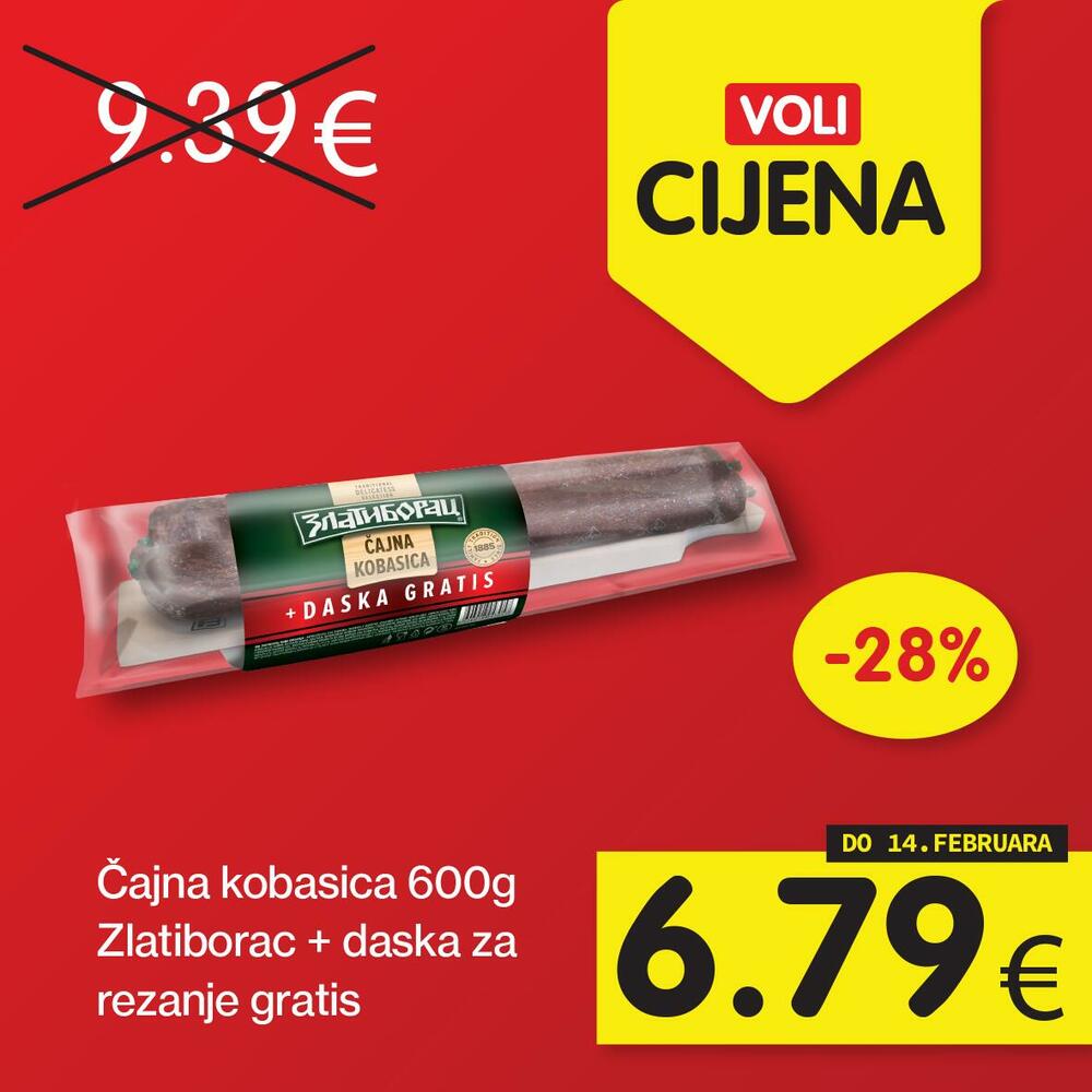 <p>Potražite proizvode sa specijalnom oznakom Voli cijena, i uštedite vaš kućni budžet.</p>