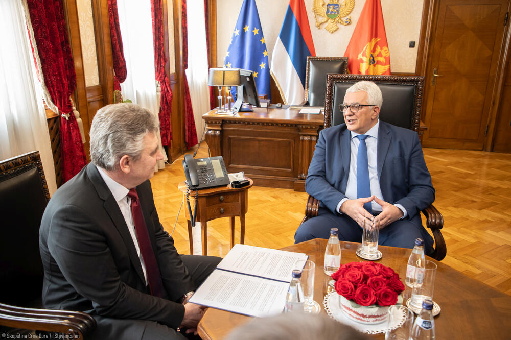 Sa sastanka: Mandić i Neđeši, Foto: Skupština Crne Gore