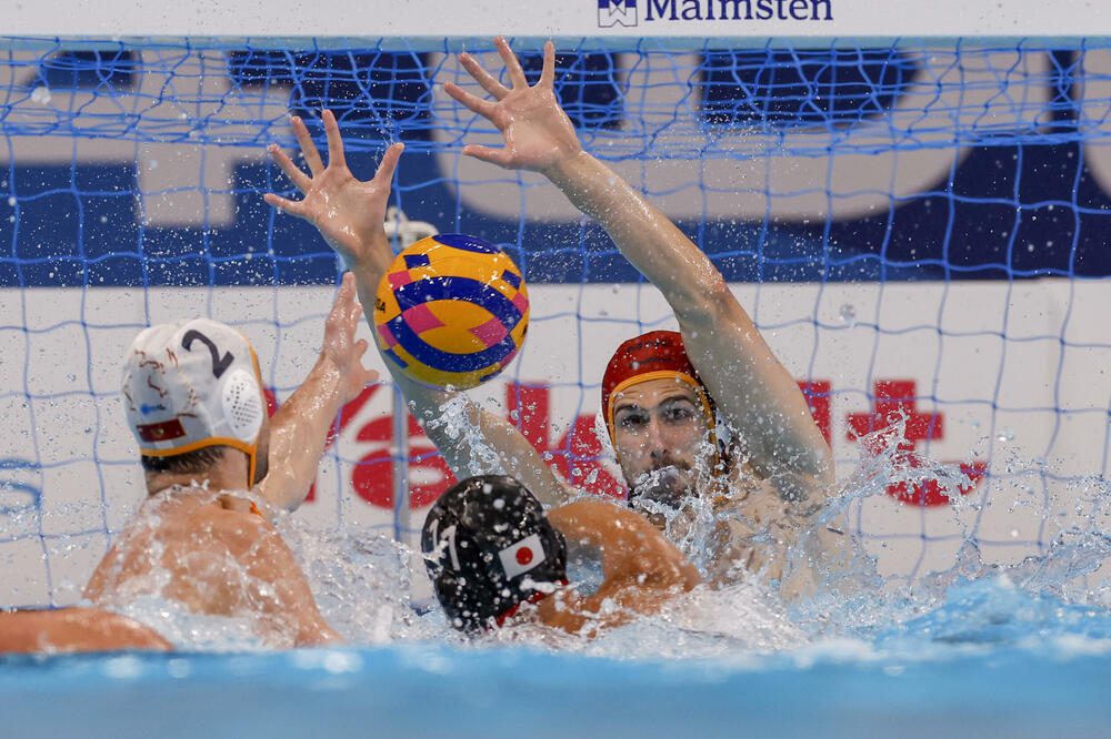 Petar Tešanović i Draško Brguljan tokom meča sa Japanom, Foto: MTB-PHOTO