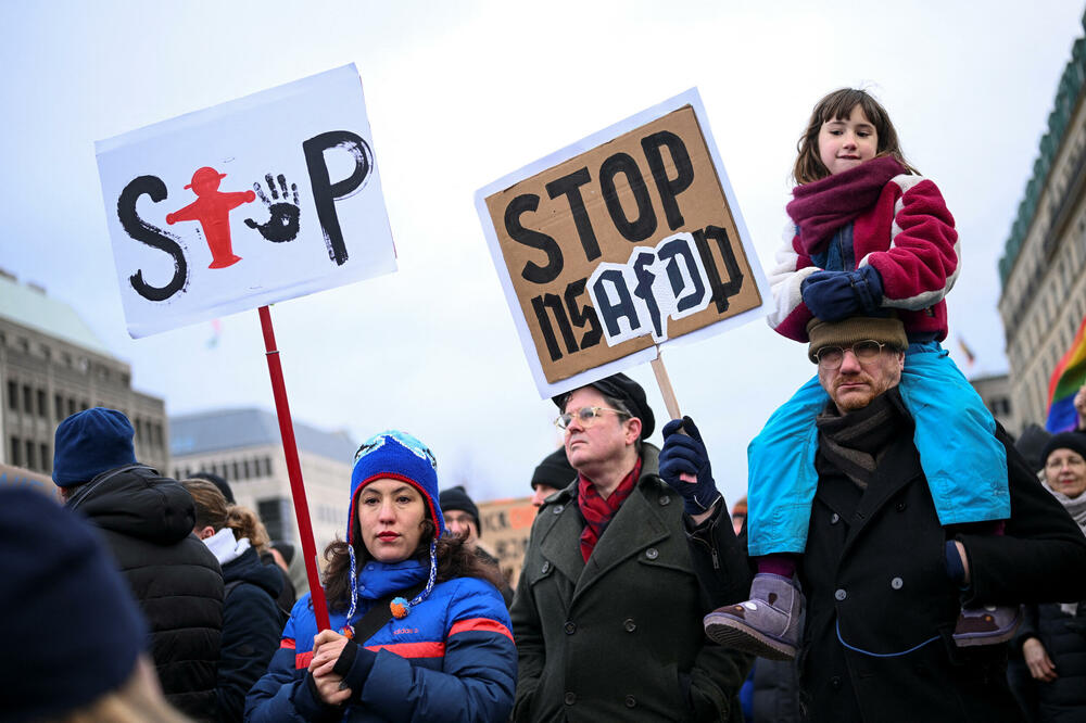 Detalj sa protesta protiv AfD-a, Foto: REUTERS