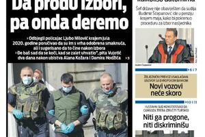 Naslovna strana "Vijesti" za 10. februar 2024.