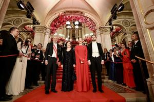 The first lady at the Vienna Opera Ball in the creation of Lazar Ilić