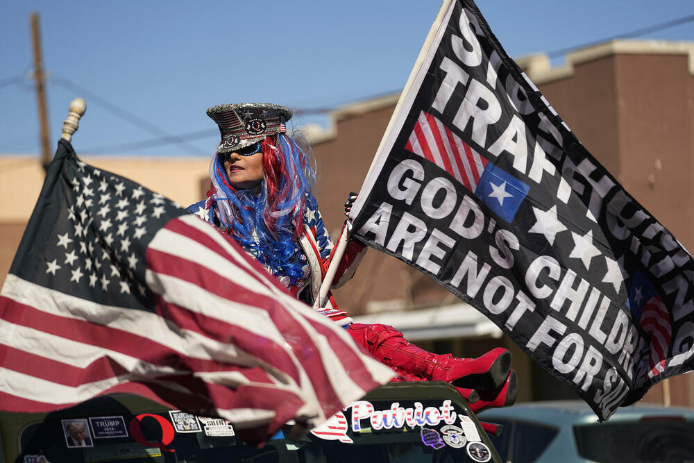 Sa skupa protiv migracije u Igl Pasu u Teksasu 4. februara