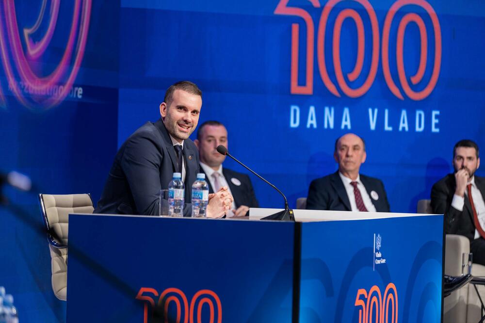 Spajić na predstavljanju 100 dana rada Vlade, Foto: Vlada Crne Gore