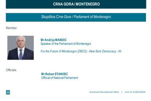 Mandić at events within the European Parliamentary Week in...