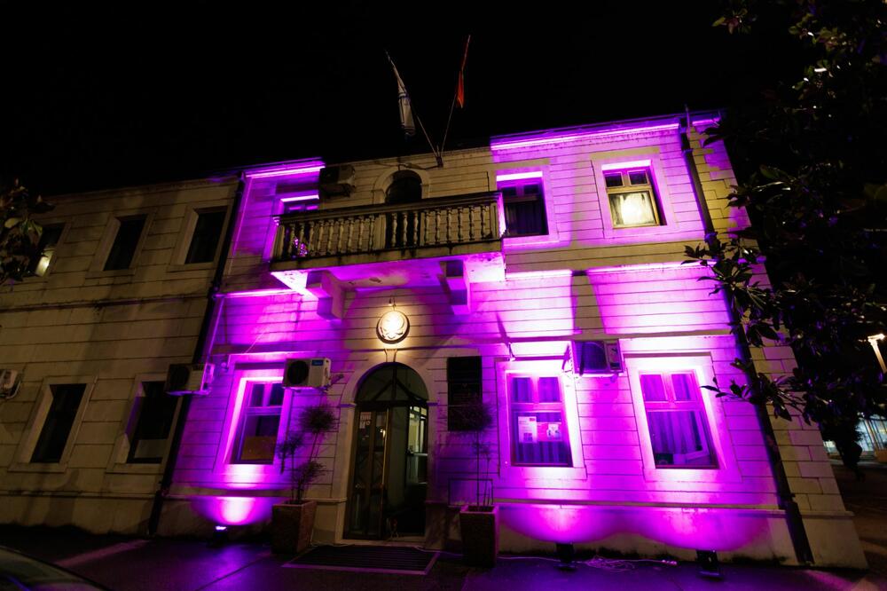 Zgrada Opštine Danilovgrad: Lubičasta boja lavande, koja je internacionalna boja epilepsije, Foto: Opština Danilovgrad