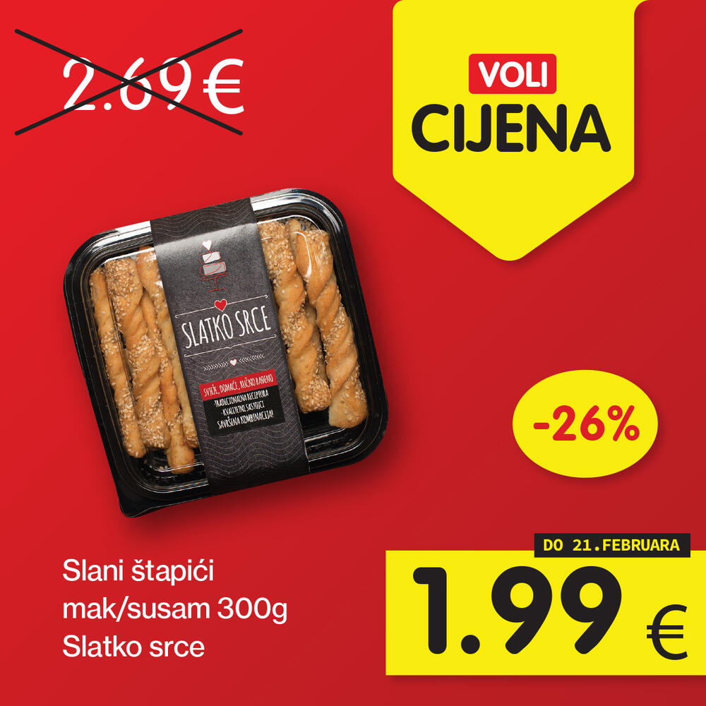 <p>Zanimljivi proizvodi uz najpovoljnije cijene na tržištu, u svim Voli i Naš diskont marketima.</p>