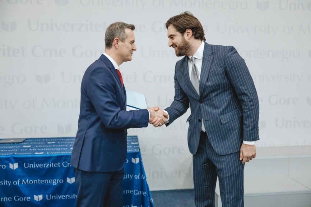 Božović i Korać, Foto: Univerzitet Crne Gore