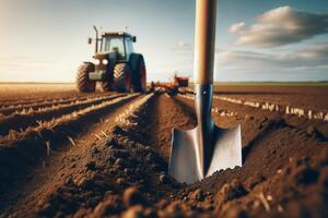 The country wakes up, the action begins: agricultural equipment and fences on...
