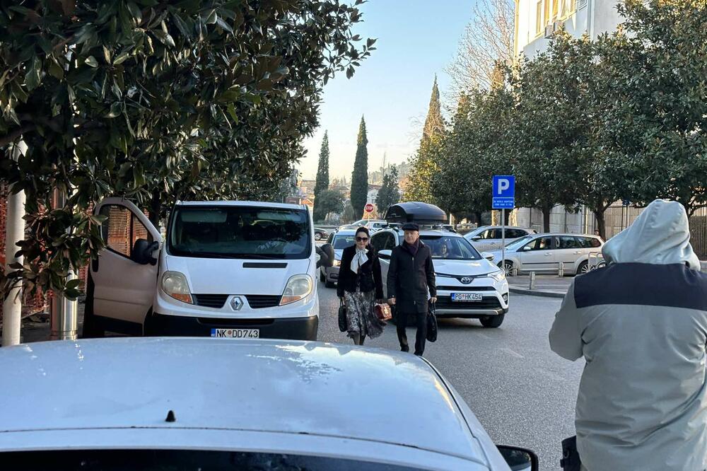 Vesna Medenica i jedan od njenih pravnih zastupnika, advokat Zdravko Begović ispred Višeg suda, Foto: Jovan Mrdak