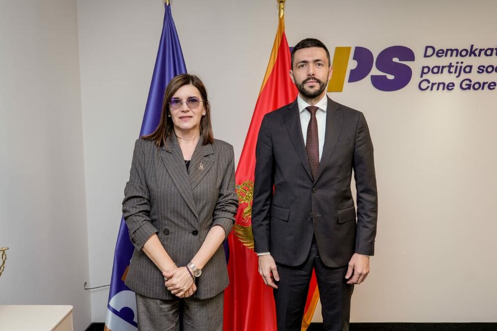 From the meeting: Popa and Živković, Photo: Public Relations Department of the DPS of Montenegro