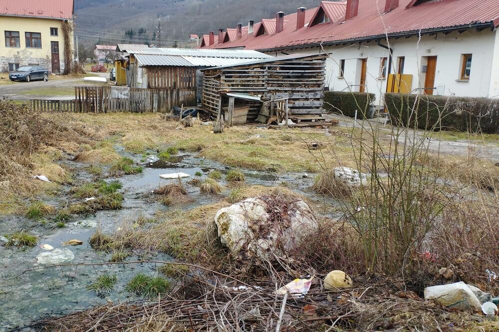 Jezero otpadnih voda u naselju, Foto: Dragana Šćepanović