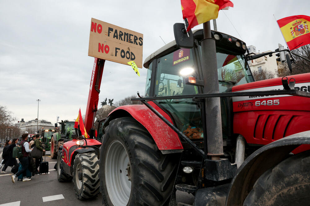Sa protesta poljoprivrednika u Španiji, Foto: Reuters