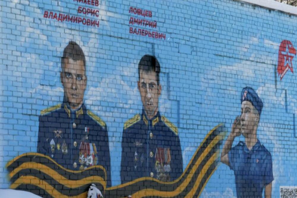 Mural posvećen poginulim ruskim vojnicima u ruskom gradu Solnečnogorsku, Foto: BBC