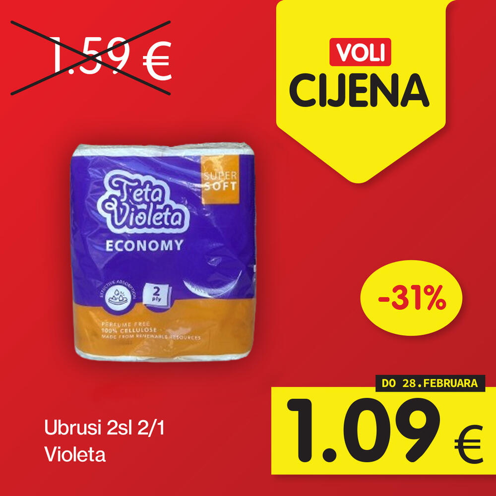 <p>Širok izbor proizvoda po najpovoljnijim cijenama na tržištu u svim Voli i Naš diskont marketima.</p>