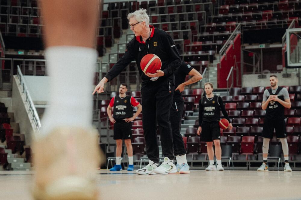 Herbert na treningu pred meč sa Crnom Gorom, Foto: Deutscher Basketball Bund