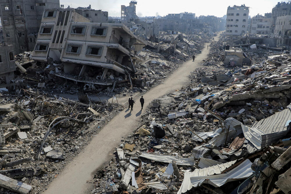 Ruševine u izbjegličkom kampu Džabalija, Foto: Reuters