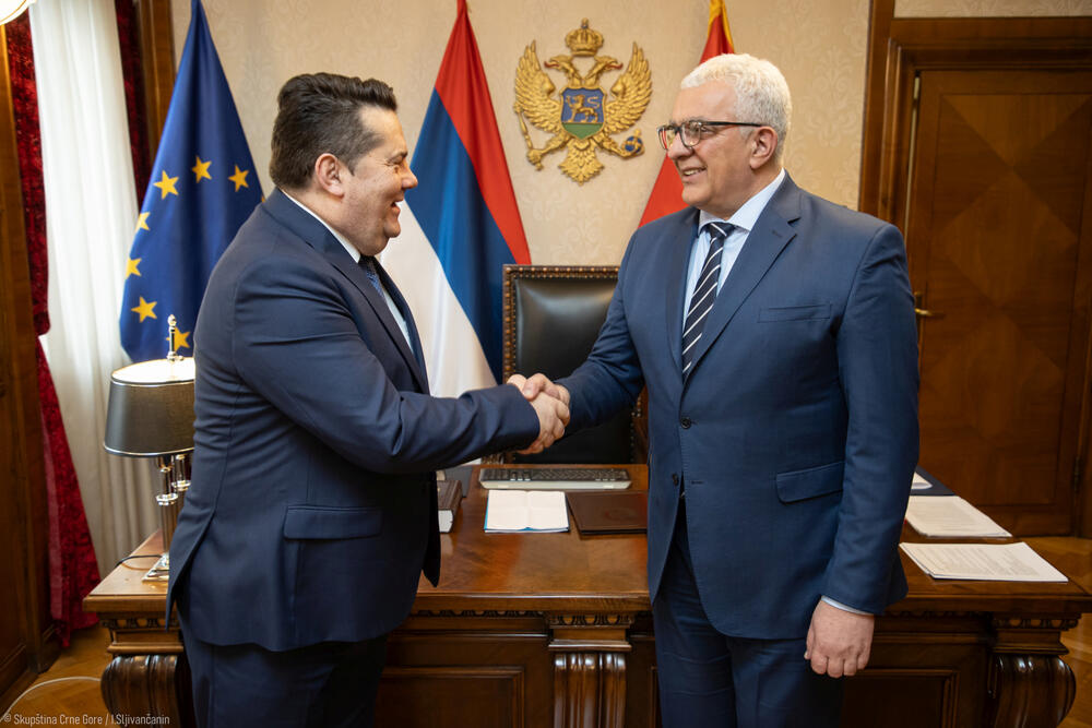 <p>Iz Skupštine Crne Gore je saopšteno da se tokom sastanka govorilo o procesima evropskih integracija i razvoju ekonomske saradnje</p>