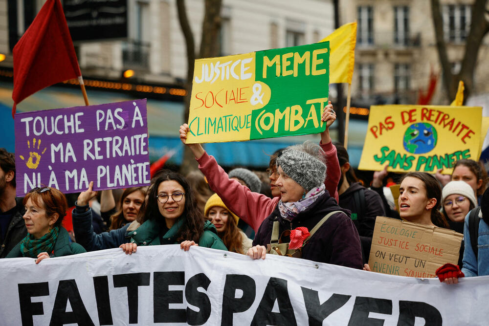 Protesti protiv reforme penzionog sistema u Francuskoj u martu 2023.