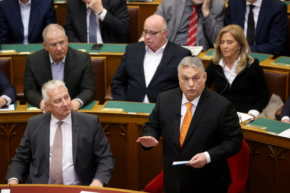 Premijer Mađarske Viktor Orban danas u parlamentu, Foto: Reuters