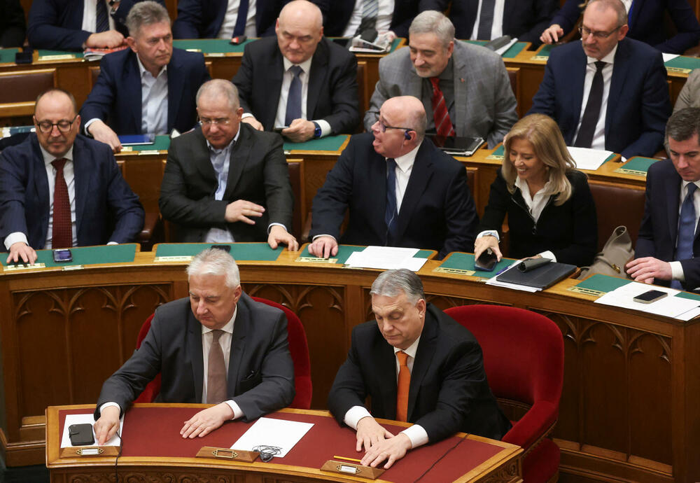 Orban tokom jučerašnjeg glasanja o ulasku Švedske u NATO
