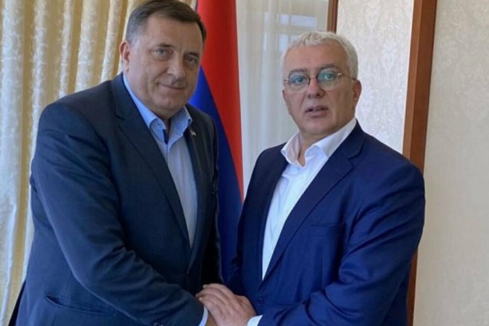 Bez odgovora iz parlamenta je li Dodika pozvao Mandić: Dodik i Mandić, Foto: @MiloradDodik Tviter
