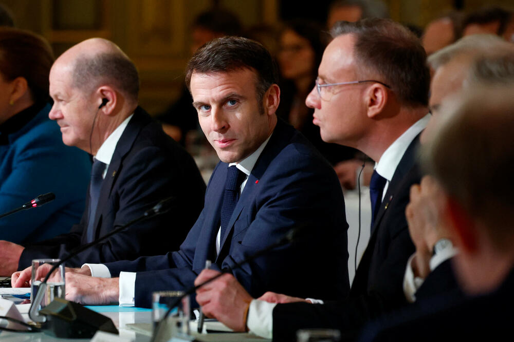 Makron otvara konferenciju o pomoći Kijevu u Parizu, Foto: Rojters