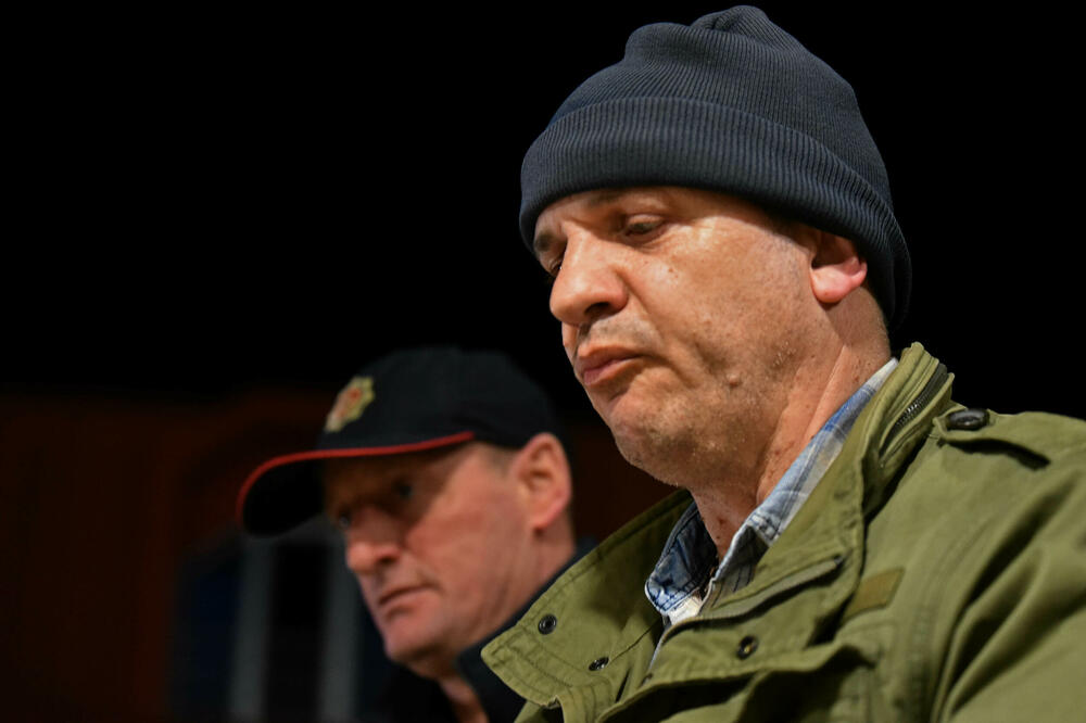 Backović nakon saslušanja u Specijalnom policijskom odjeljenju, Foto: Boris Pejović