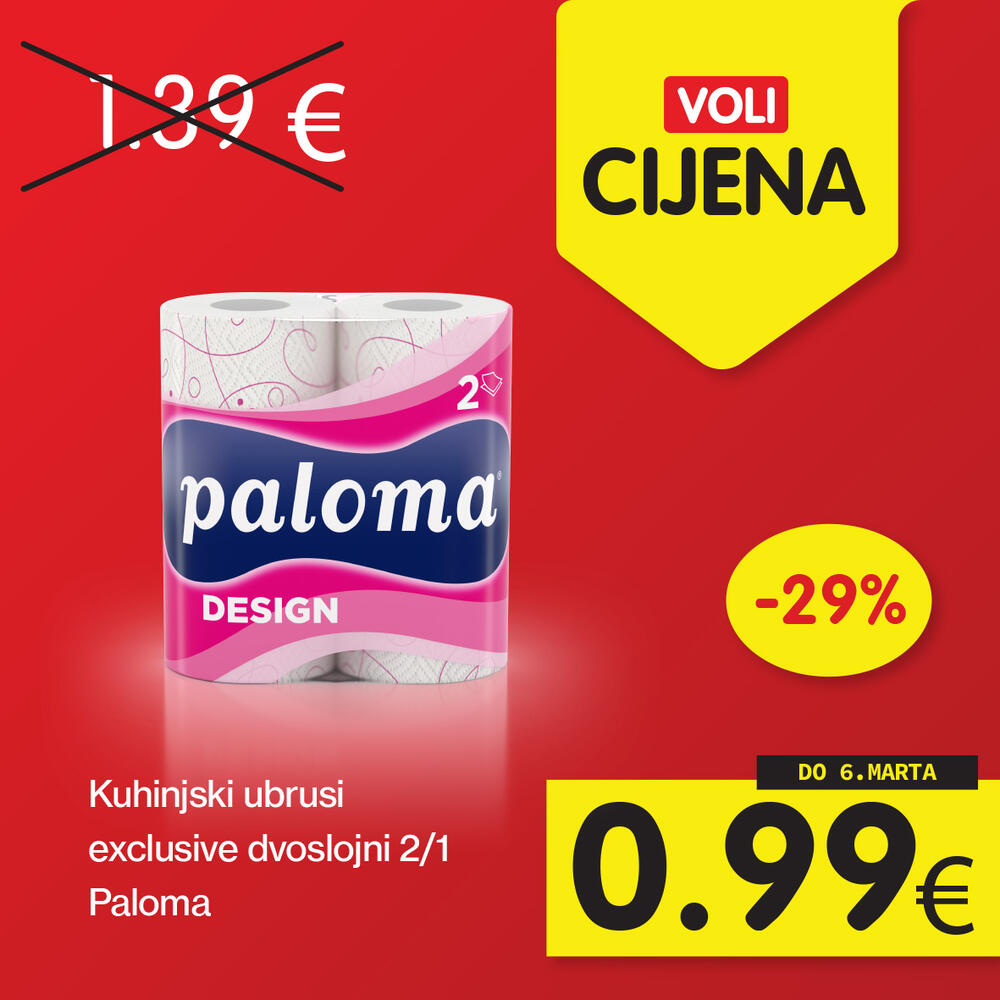 <p>Širok izbor proizvoda po najpovoljnijim cijenama na tržištu u svim Voli i Naš diskont marketima.</p>