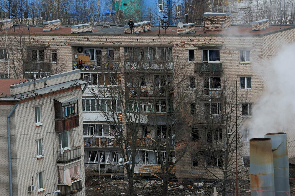 Zgrada nakon pada drona, Foto: Reuters
