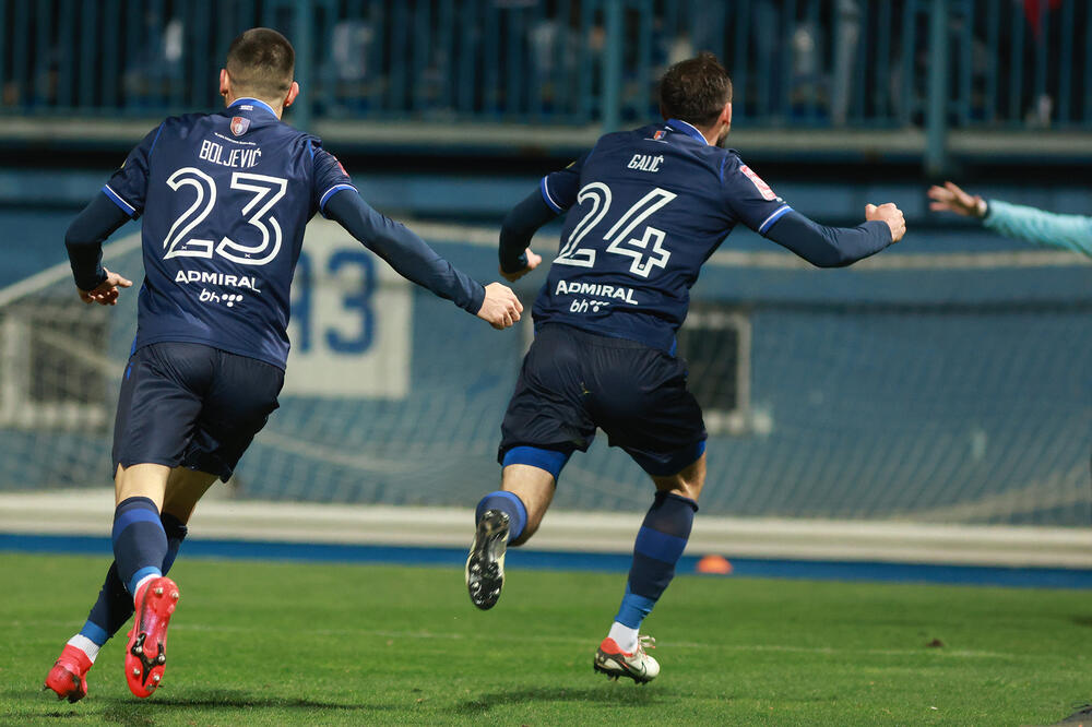 Boljević slavi sa dvostrukim strijelcem Galićem, Foto: FK Željezničar/Damir Hajdarbašić