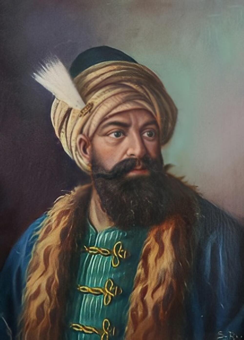 Portrait of Kara Mahmud Pasha by Simon Rrota