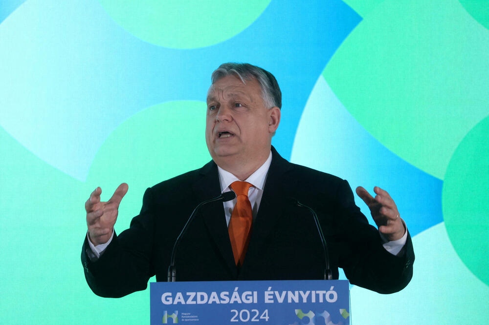 Orban govori na ekonomskom forumu danas u Budimpešti, Foto: Reuters