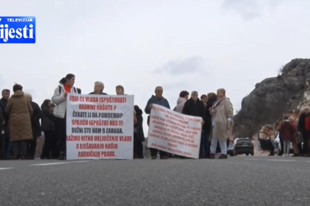 Sa protesta, Foto: Screenshot/TV Vijesti