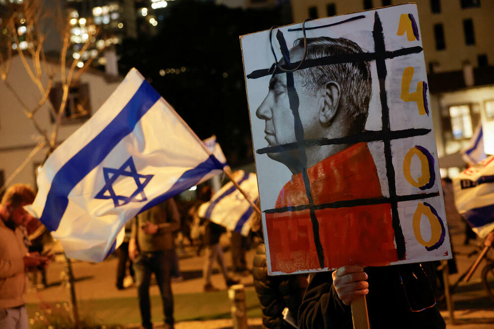 Protesti protiv Netanjahuove vlade u Tel Avivu